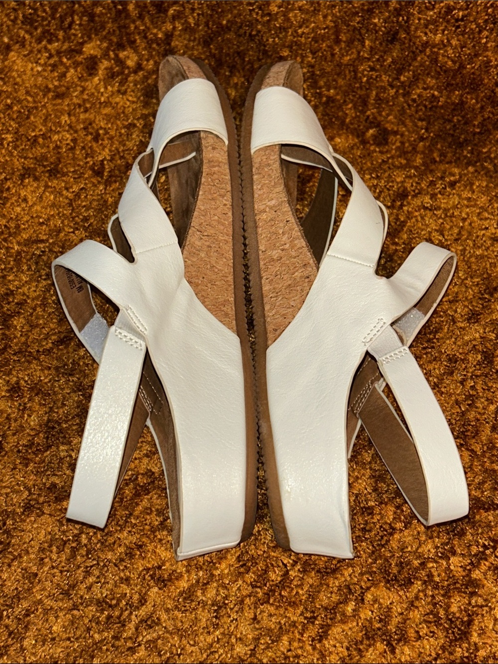 EuroSoft White Women's Strappy Slingback Sandals with Cushioned Footbed - Picture 3 of 7
